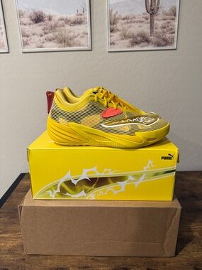 PUMA All-Pro NITRO 2 Pikachu x Pokémon Yellow Low Top Men's Shoes size 12